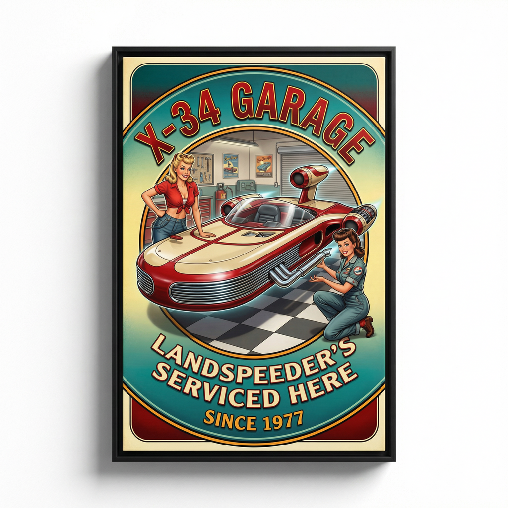 X-34 Landspeeder: Wall Art