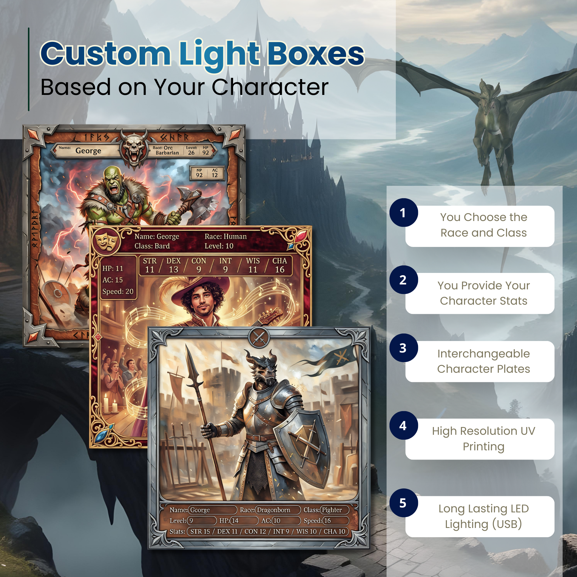 D&D Character Light Box