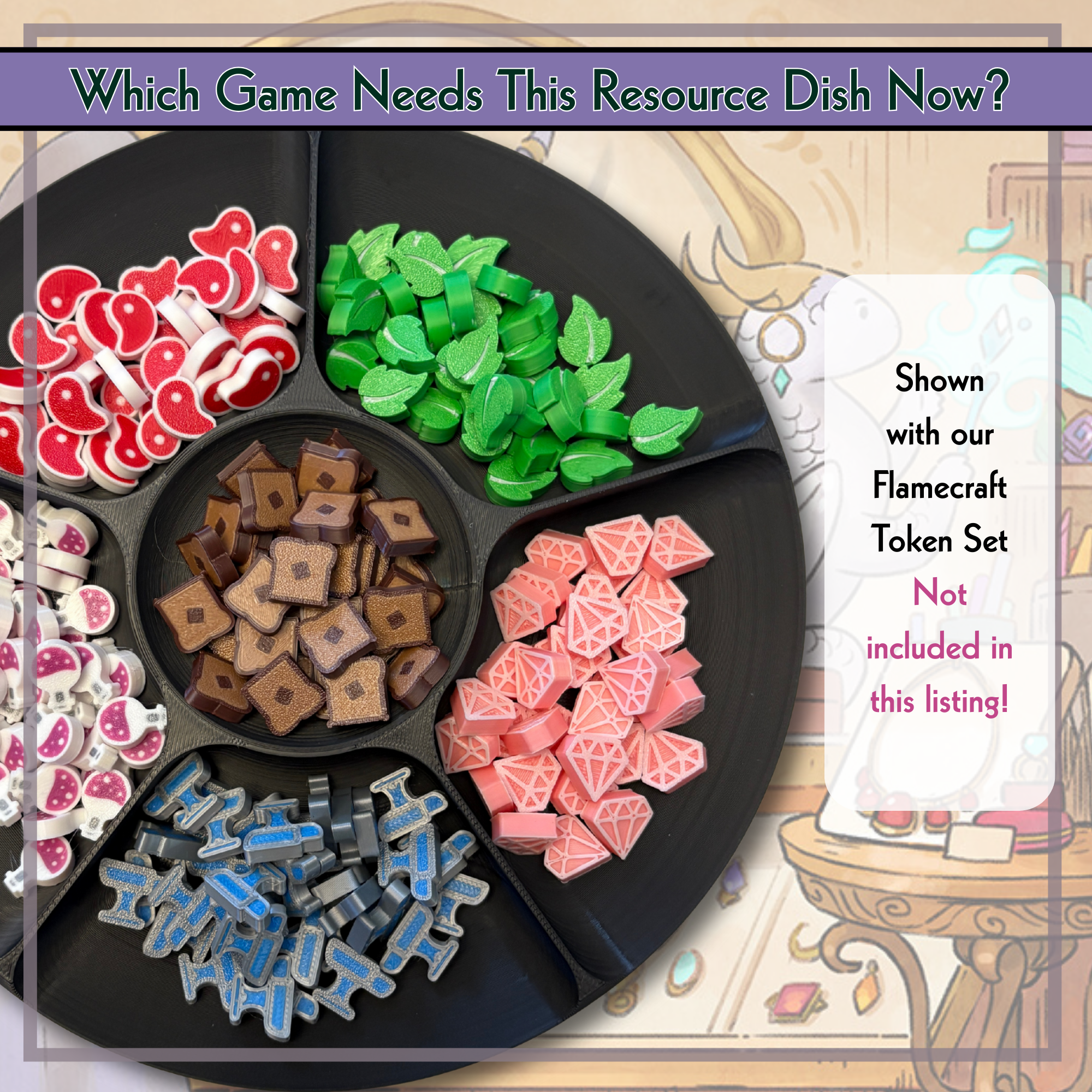 7.75" Lazy Susan Resource Tray