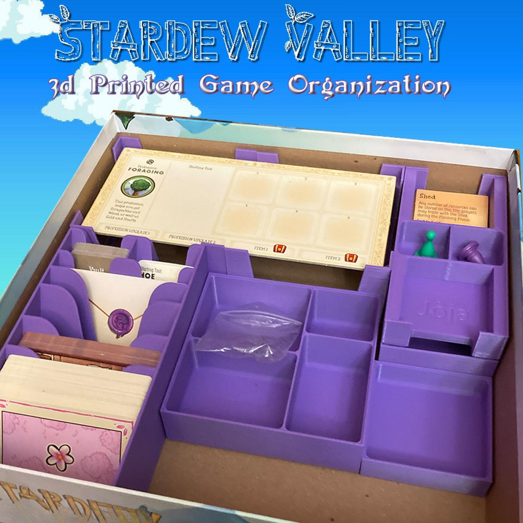 Game Organizer: Compatible with Stardew Valley - Durable PLA+ Insert Trays