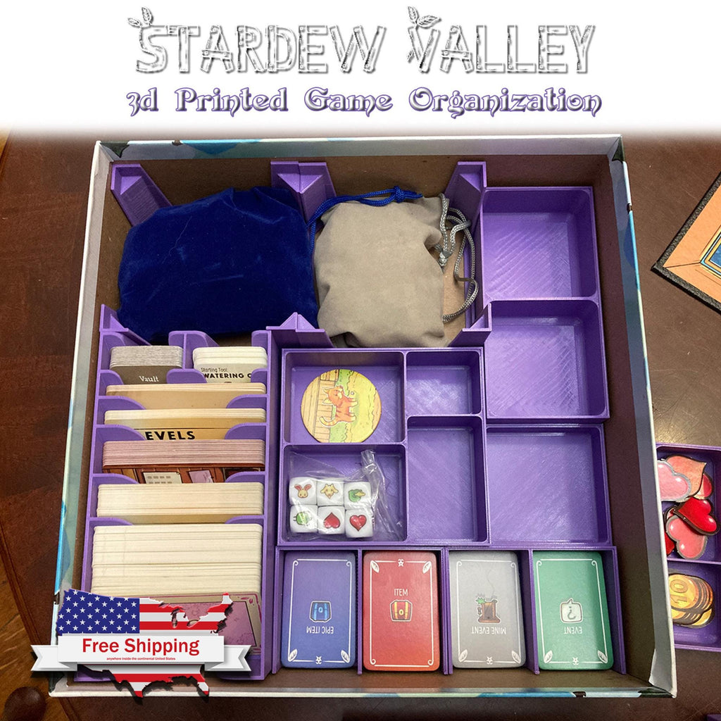 Game Organizer: Compatible with Stardew Valley - Durable PLA+ Insert Trays